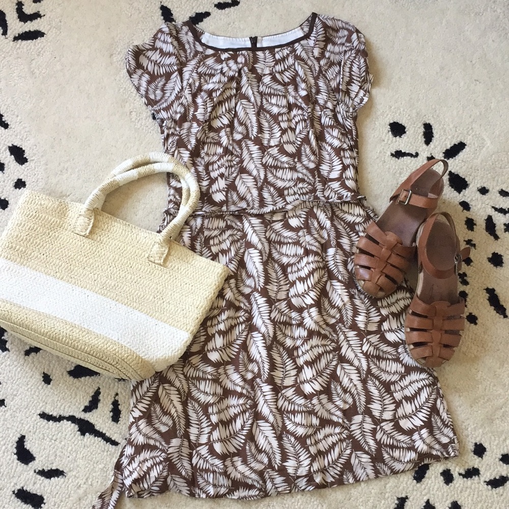 Boden | Brown Floral/Tropical Dress